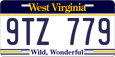 WV license plate 9TZ779