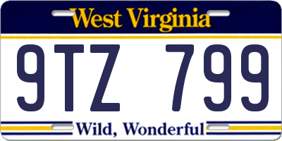 WV license plate 9TZ799