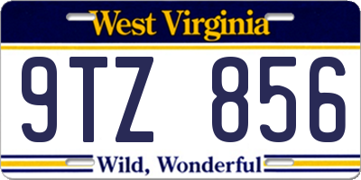 WV license plate 9TZ856