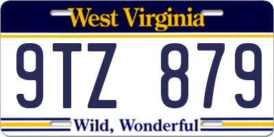 WV license plate 9TZ879