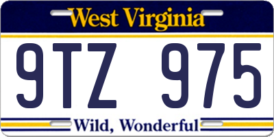 WV license plate 9TZ975