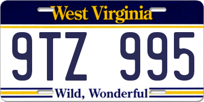 WV license plate 9TZ995