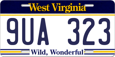 WV license plate 9UA323
