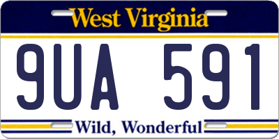WV license plate 9UA591