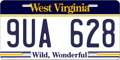WV license plate 9UA628
