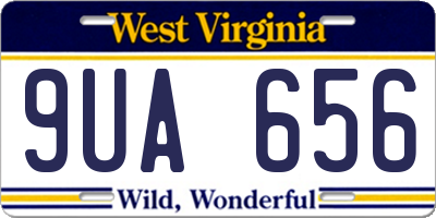 WV license plate 9UA656