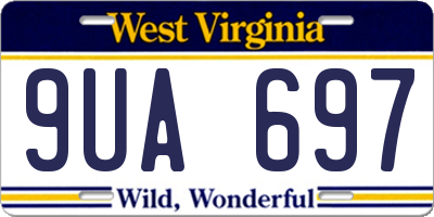 WV license plate 9UA697