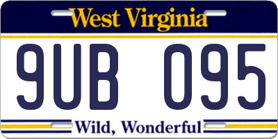 WV license plate 9UB095