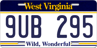 WV license plate 9UB295