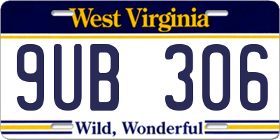 WV license plate 9UB306