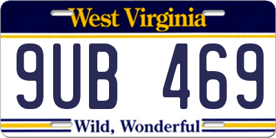 WV license plate 9UB469