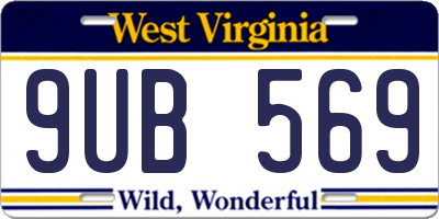 WV license plate 9UB569