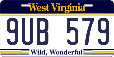 WV license plate 9UB579