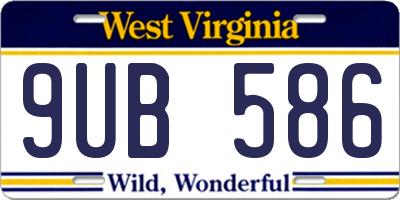 WV license plate 9UB586