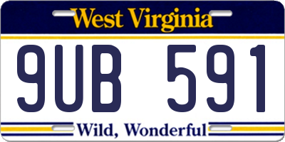 WV license plate 9UB591