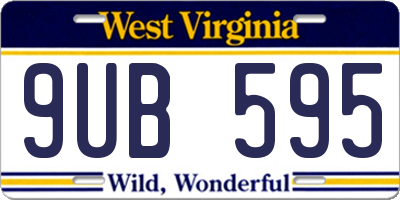 WV license plate 9UB595