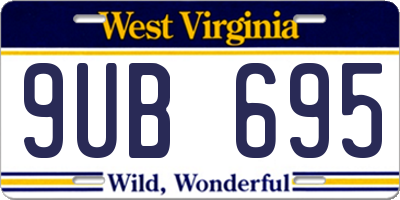 WV license plate 9UB695