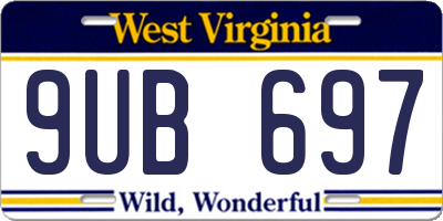 WV license plate 9UB697