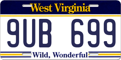 WV license plate 9UB699