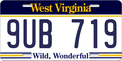 WV license plate 9UB719