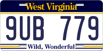WV license plate 9UB779