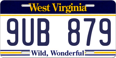 WV license plate 9UB879