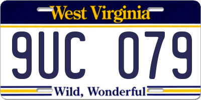 WV license plate 9UC079