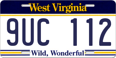 WV license plate 9UC112