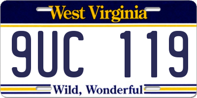WV license plate 9UC119