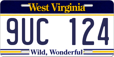 WV license plate 9UC124
