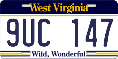 WV license plate 9UC147
