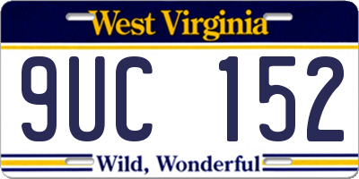WV license plate 9UC152