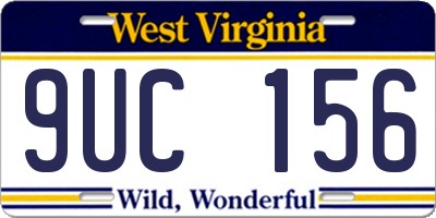 WV license plate 9UC156