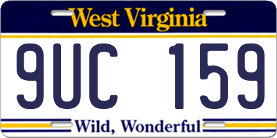 WV license plate 9UC159