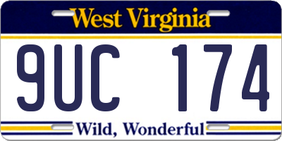 WV license plate 9UC174