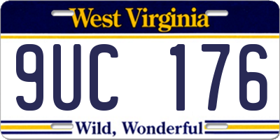 WV license plate 9UC176