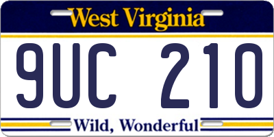 WV license plate 9UC210