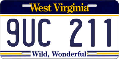 WV license plate 9UC211