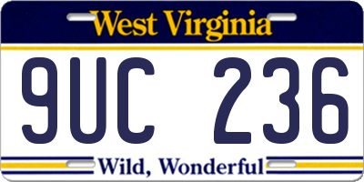 WV license plate 9UC236