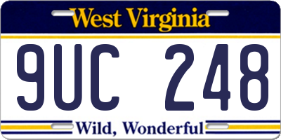 WV license plate 9UC248