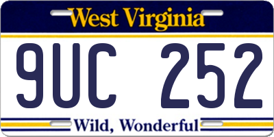 WV license plate 9UC252