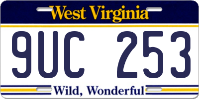 WV license plate 9UC253