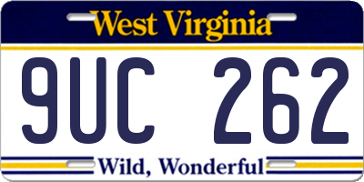 WV license plate 9UC262