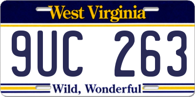WV license plate 9UC263