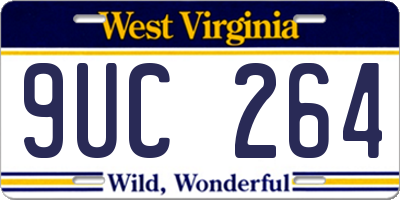 WV license plate 9UC264