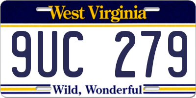 WV license plate 9UC279