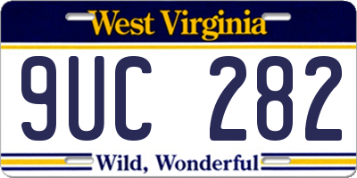 WV license plate 9UC282