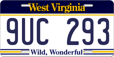 WV license plate 9UC293