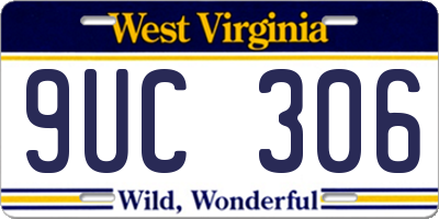 WV license plate 9UC306