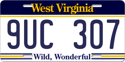 WV license plate 9UC307